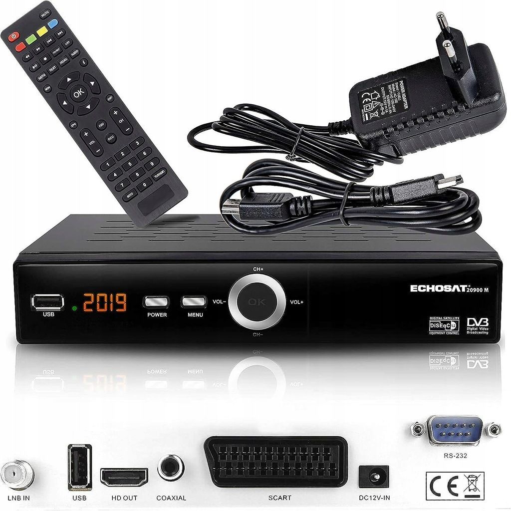 Tuner DVB-S, DVB-S2 Echosat 20900 M odbiornik cyfrowy satelitarny