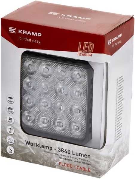 Lampa robocza LED, kwadratowa światło rozproszone 16 LED