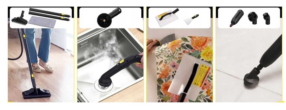 Myjka Parowa Do Czyszczenia Uniwersalna TVD SW608-A 1800W 5BAR 1,3L