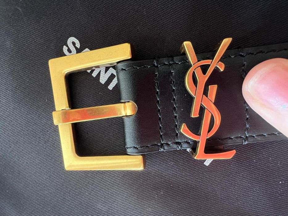 Pasek YSL Saint Laurent cassandre 85 skórzany