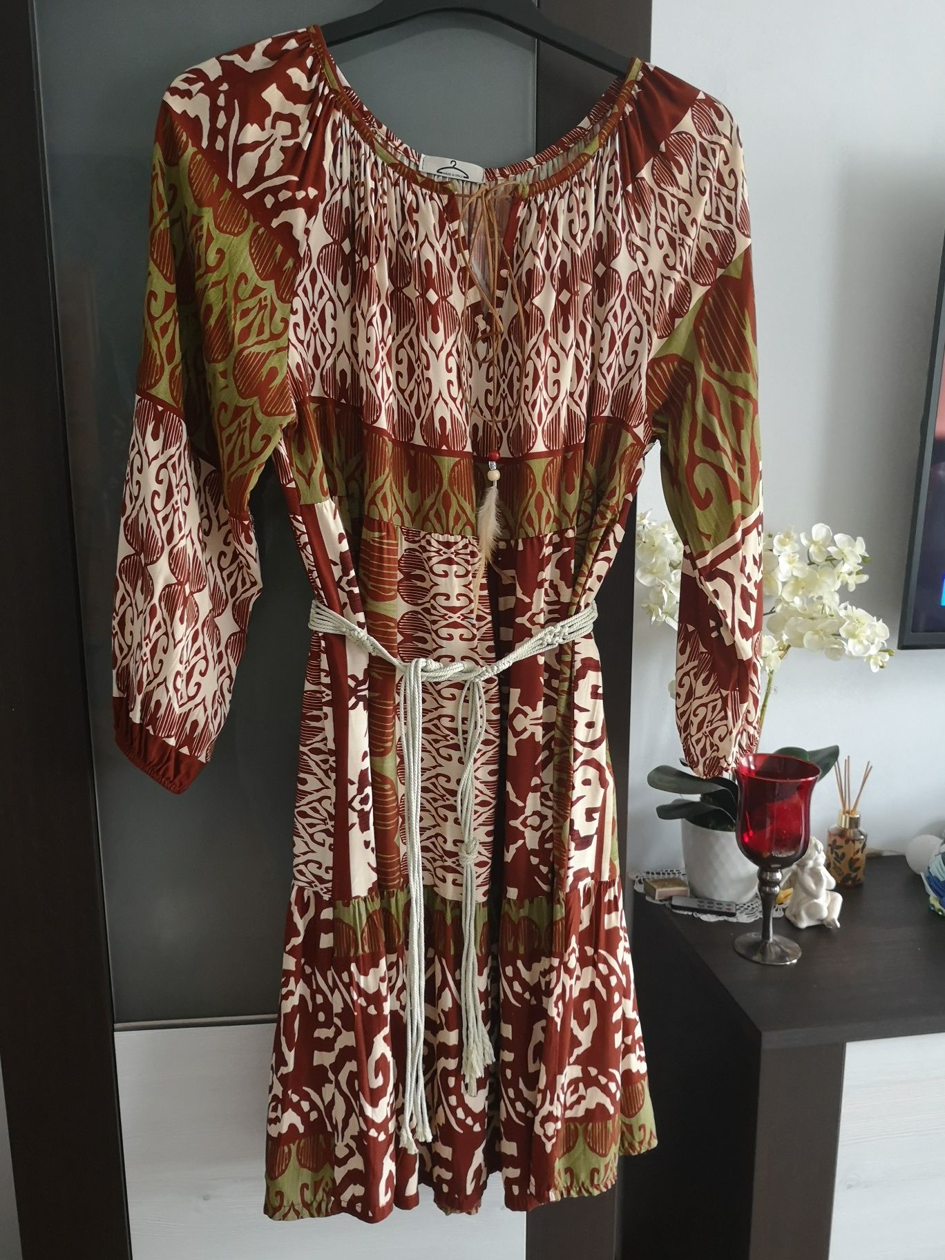 Sukienka Boho wiskoza L/XL