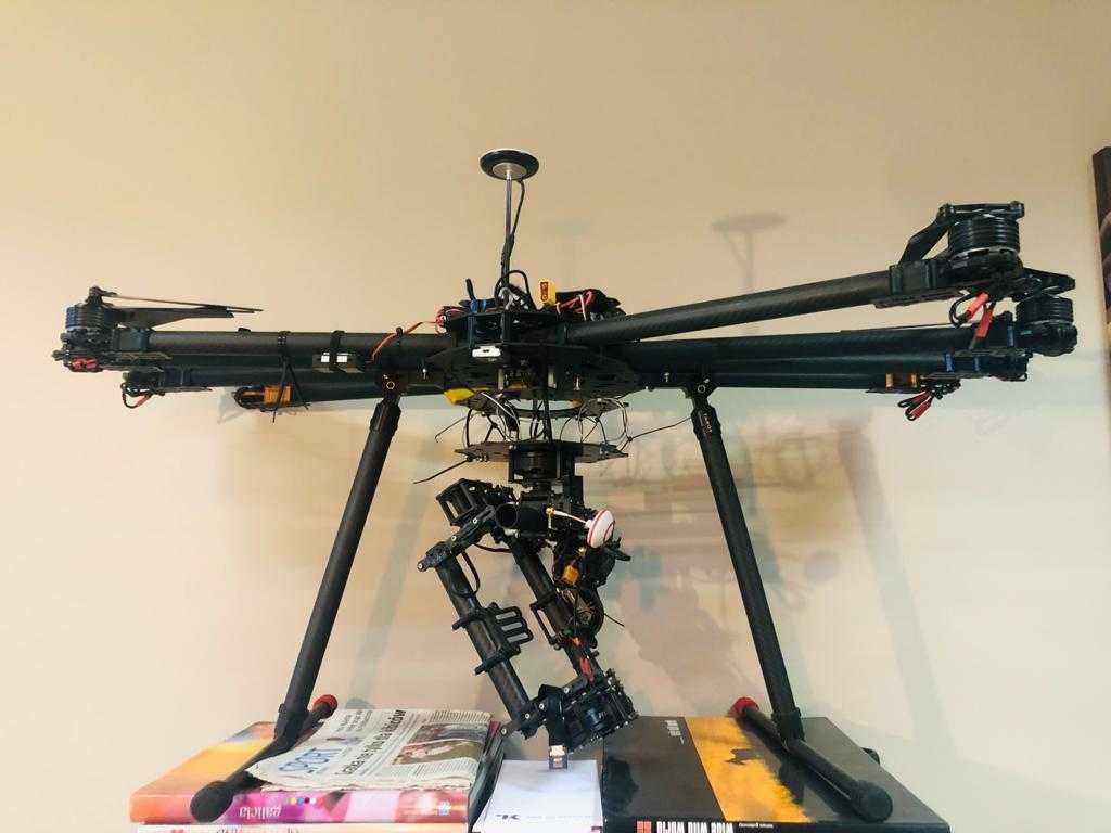 dron octocopter tarot t15, gimbal, 2x radio graupner