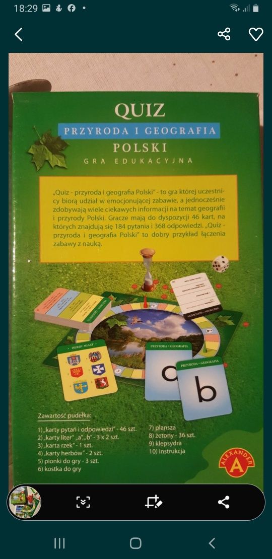 Gra rodzinną Quiz Przyroda i geografia Polski