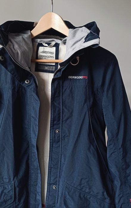 Płaszcz przeciwdeszczowy Didriksons kurtka parka waterproof granatowa