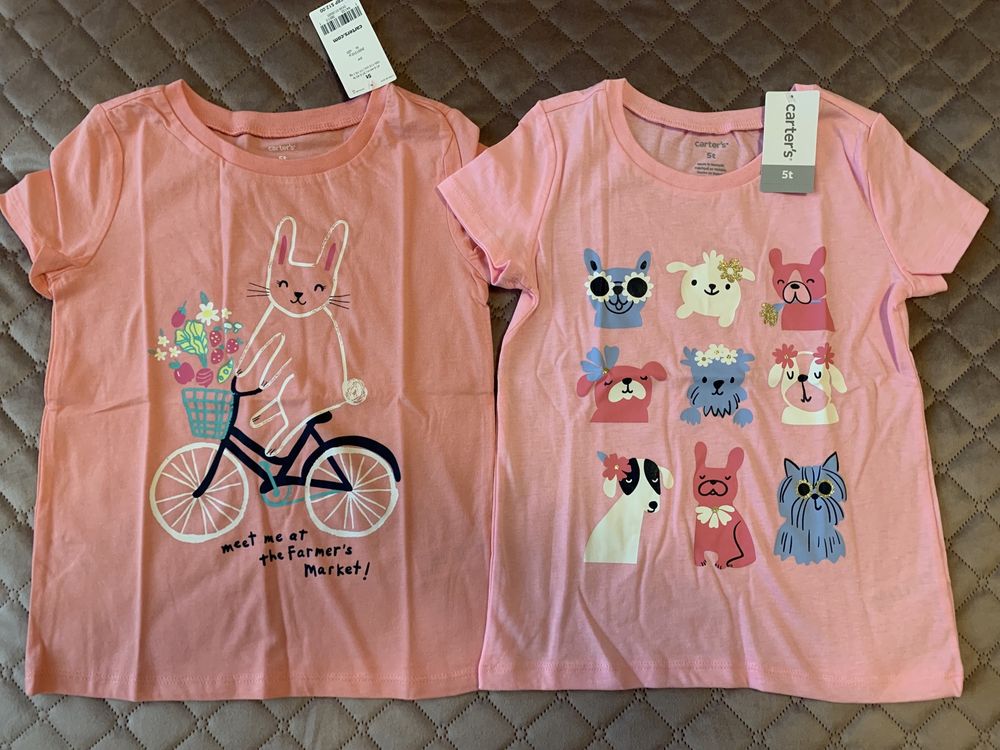 Футболки (майка, топ) 4,5,6 лет Carters,OldNavy, InExtenso, Disney