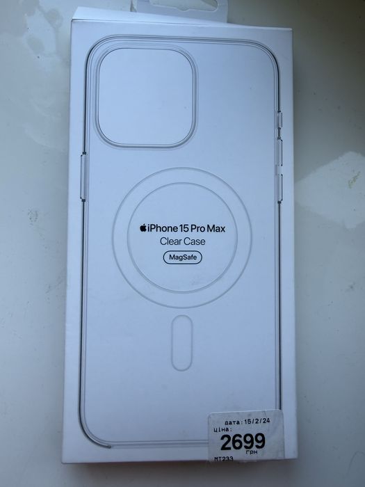 Чехол для Apple iPhone15 pro Max Clear Case з MagSafe оригінал