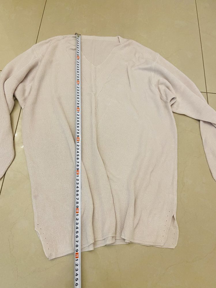 Elegancki sweterek bluzka overside xl lekko błyszcząca