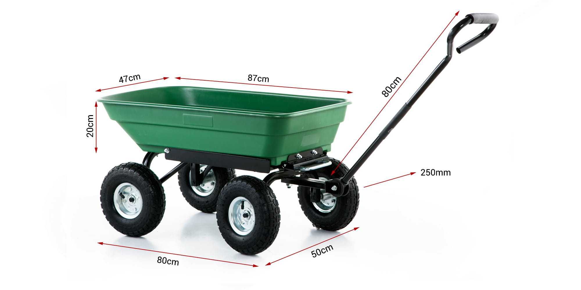 Taczka 3w1 Wózek Ogrodowy 350kg HIGHER z kiprem + koła 250mm