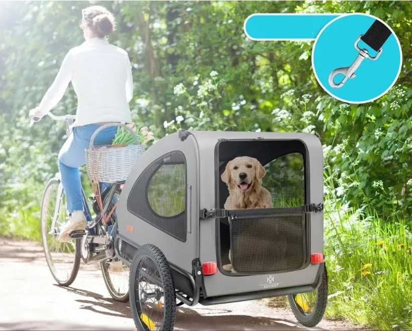 Przyczepa rowerowa dla psa Kesser maksymalna waga psa 45kg Transporter