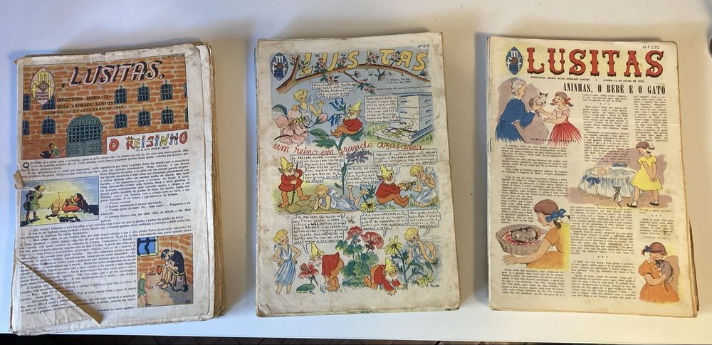 Revistas banda desenhada “Lusitas” da Mocidade Portuguesa feminina.