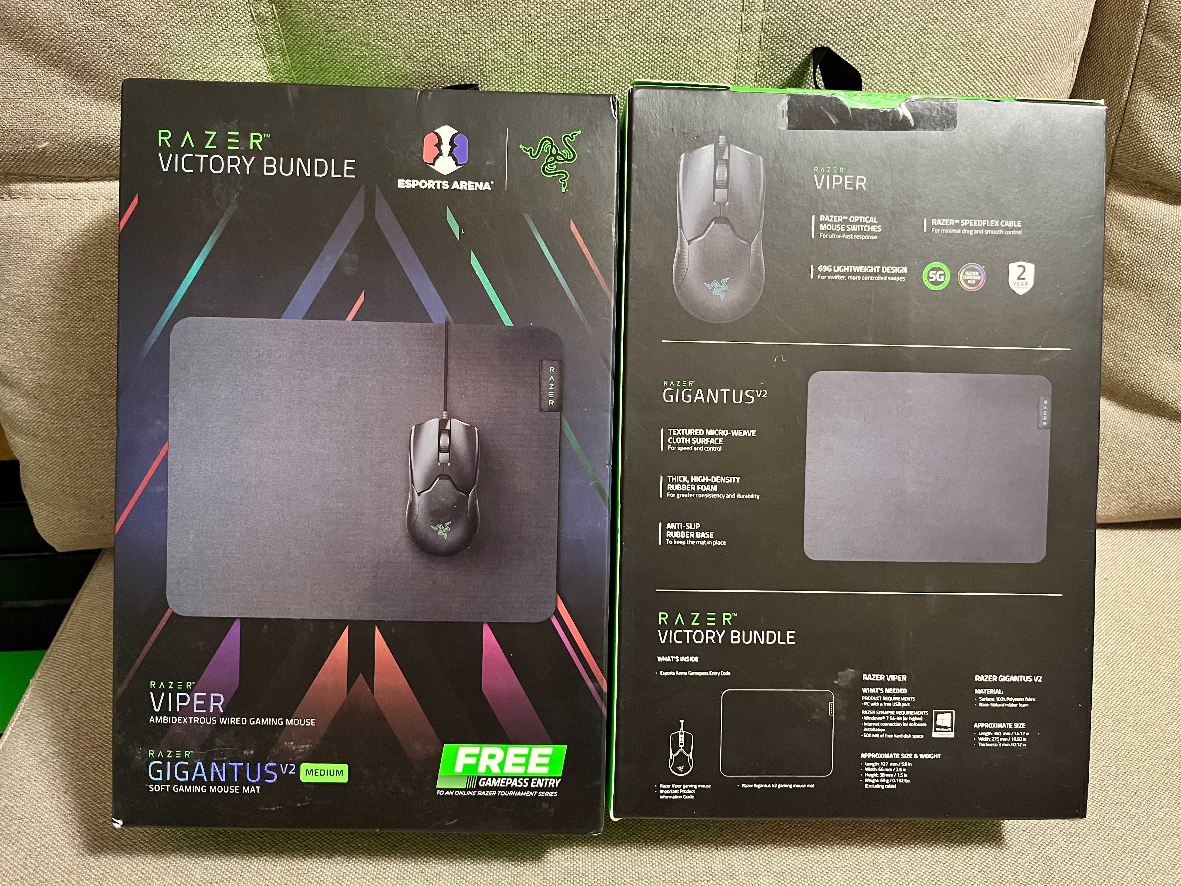 Razer Viper + Razer Gigantus V2 Medium = Victory Bundle