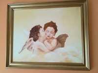 quadro pintura original "O primeiro beijo"
