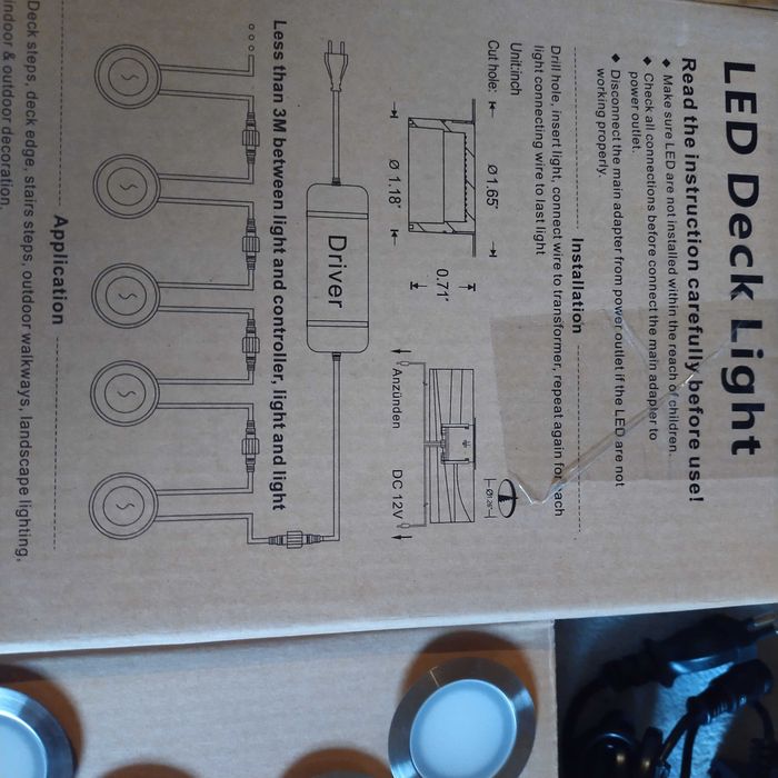 Zestaw 12 lampek tarasowych LED z pilotem,