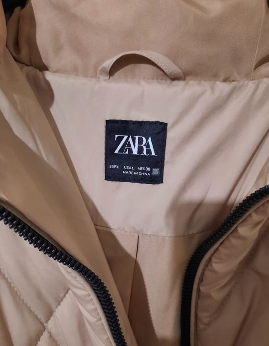 Стьобане пальто куртка пуховик Zara