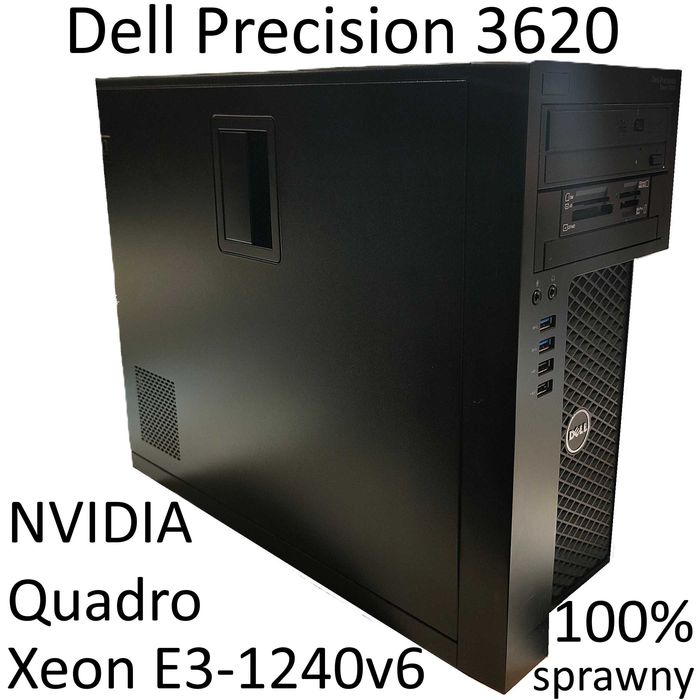 Dell Precision T3620 Xeon e3-1240 V6 (jak i7-7700) Quadro, DDR4
