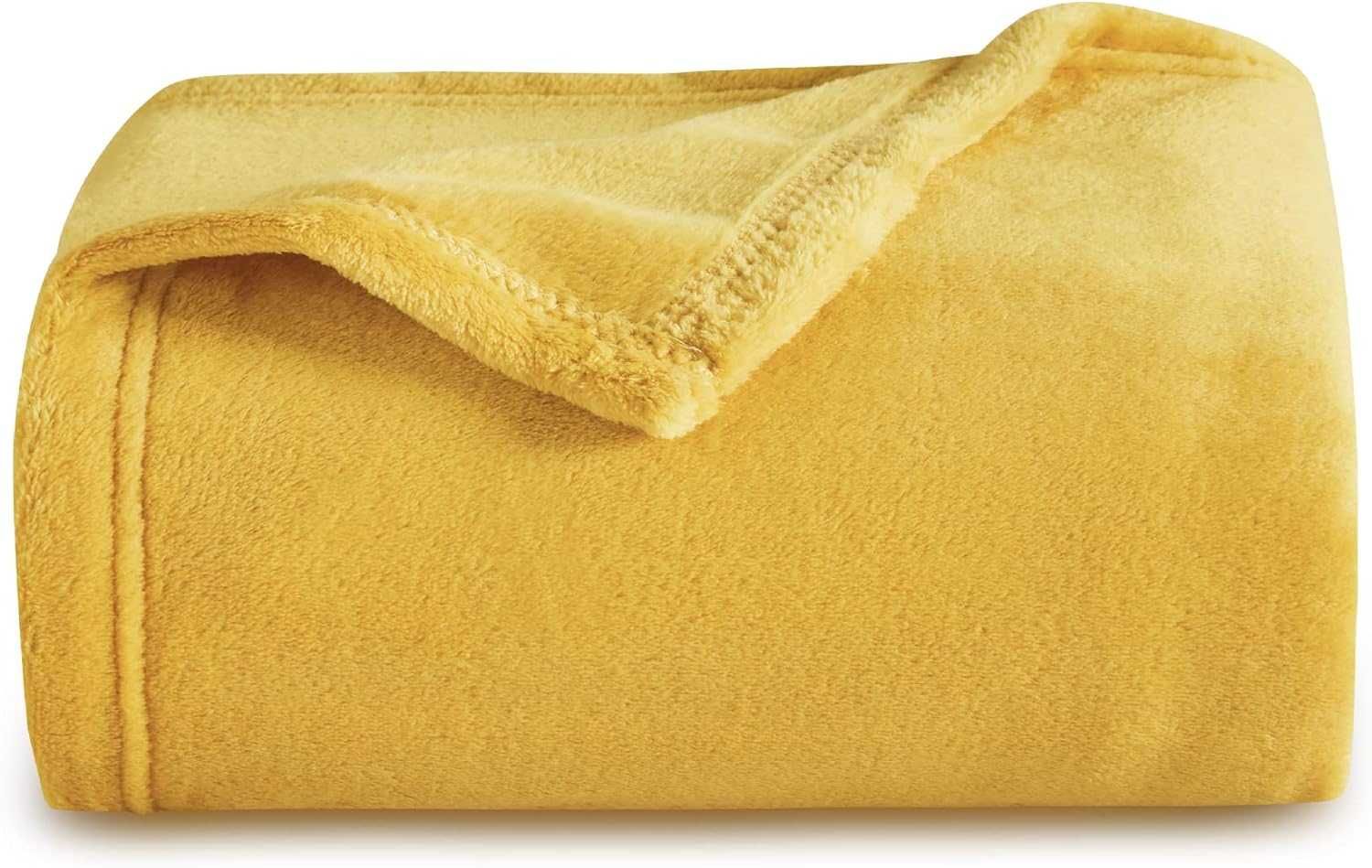 Nowy koc / narzuta / pled / kocyk / miękki / żółty / 130x150cm !1514!