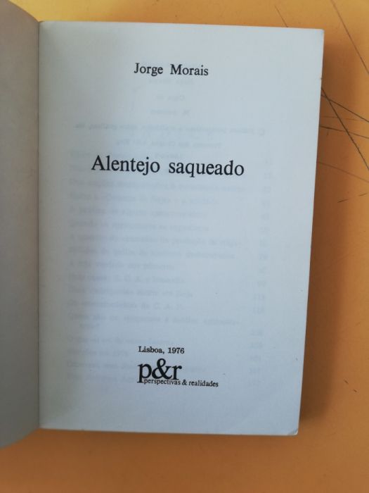 Alentejo Saqueado de Jorge Morais