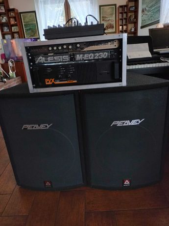 Zestaw nagłośn. mikser MACKIE 1202 kolumny PEAVEY Alesis korektor