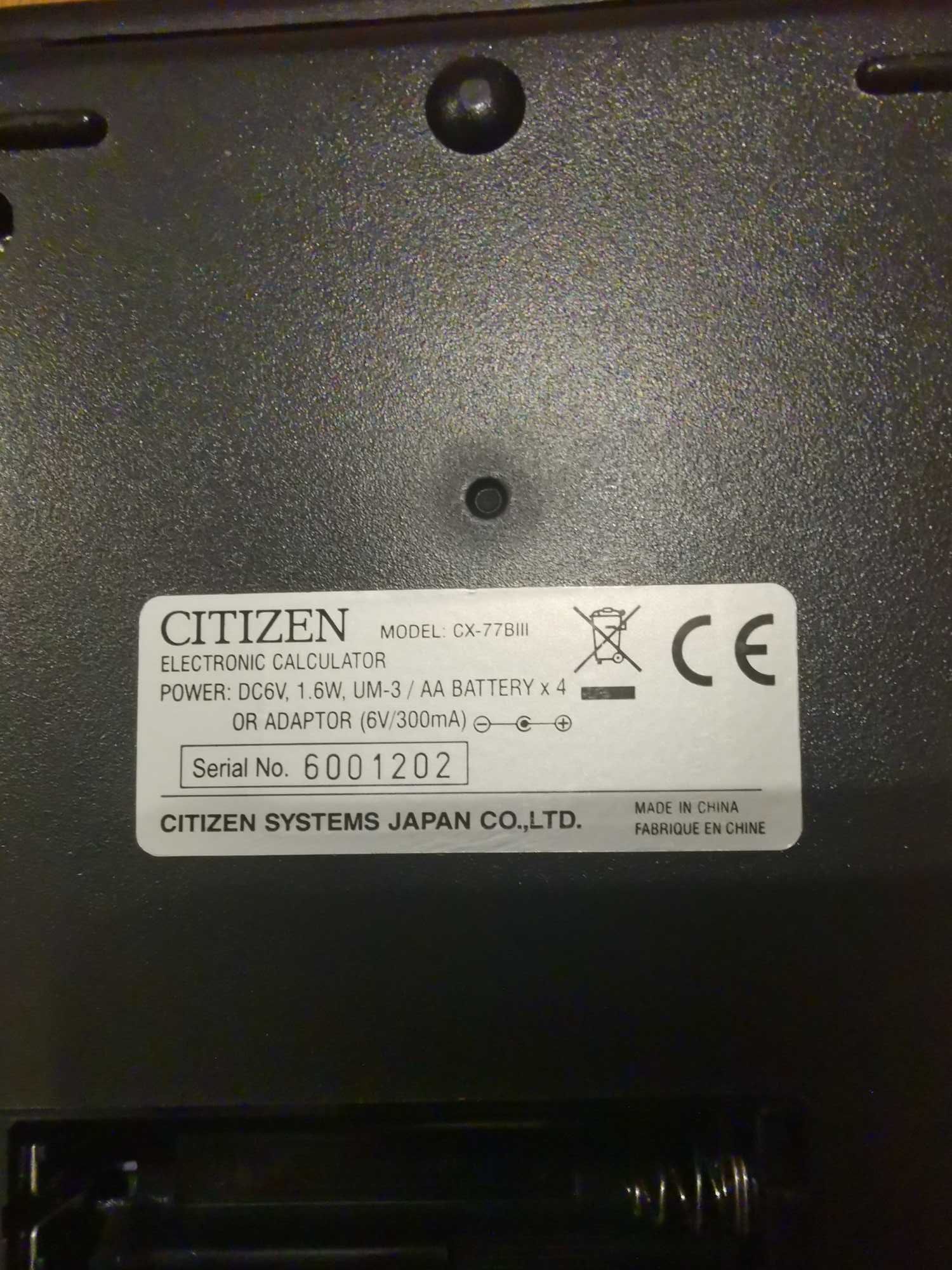 Calculadora Citizen CX-77BIII