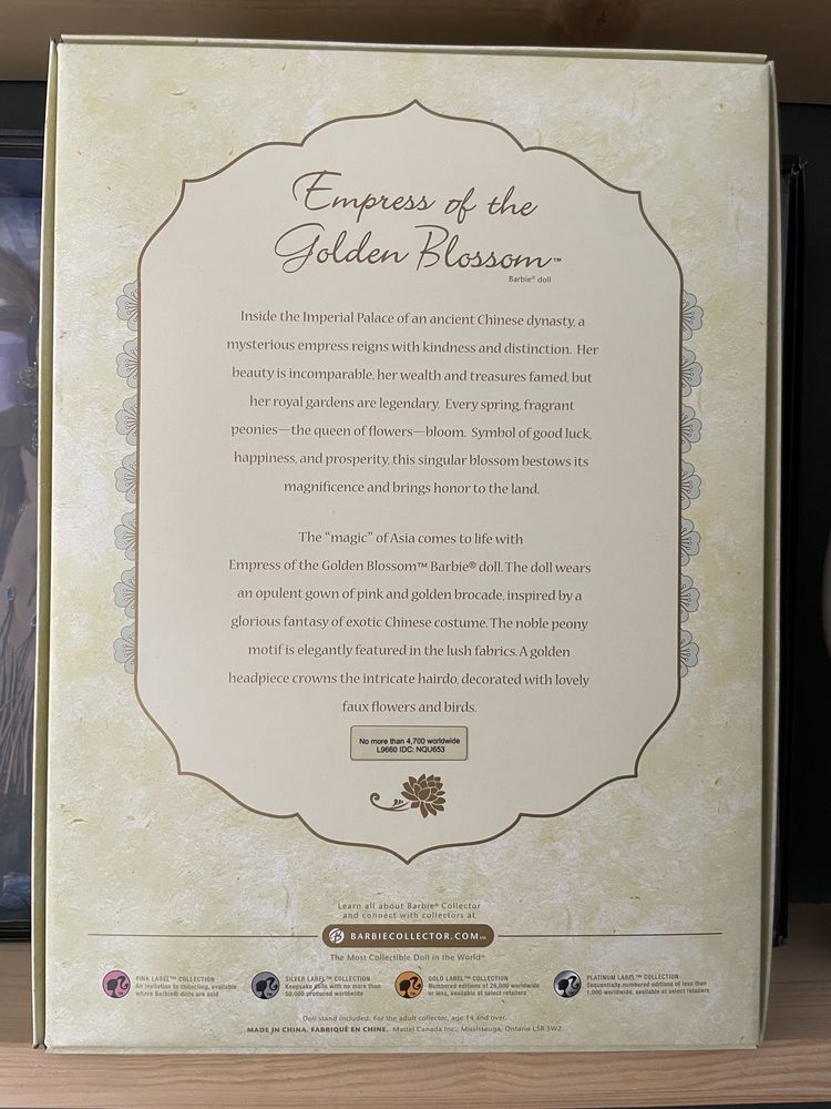 Lalka Barbie kolekcjonerska Empress of the golden blossom