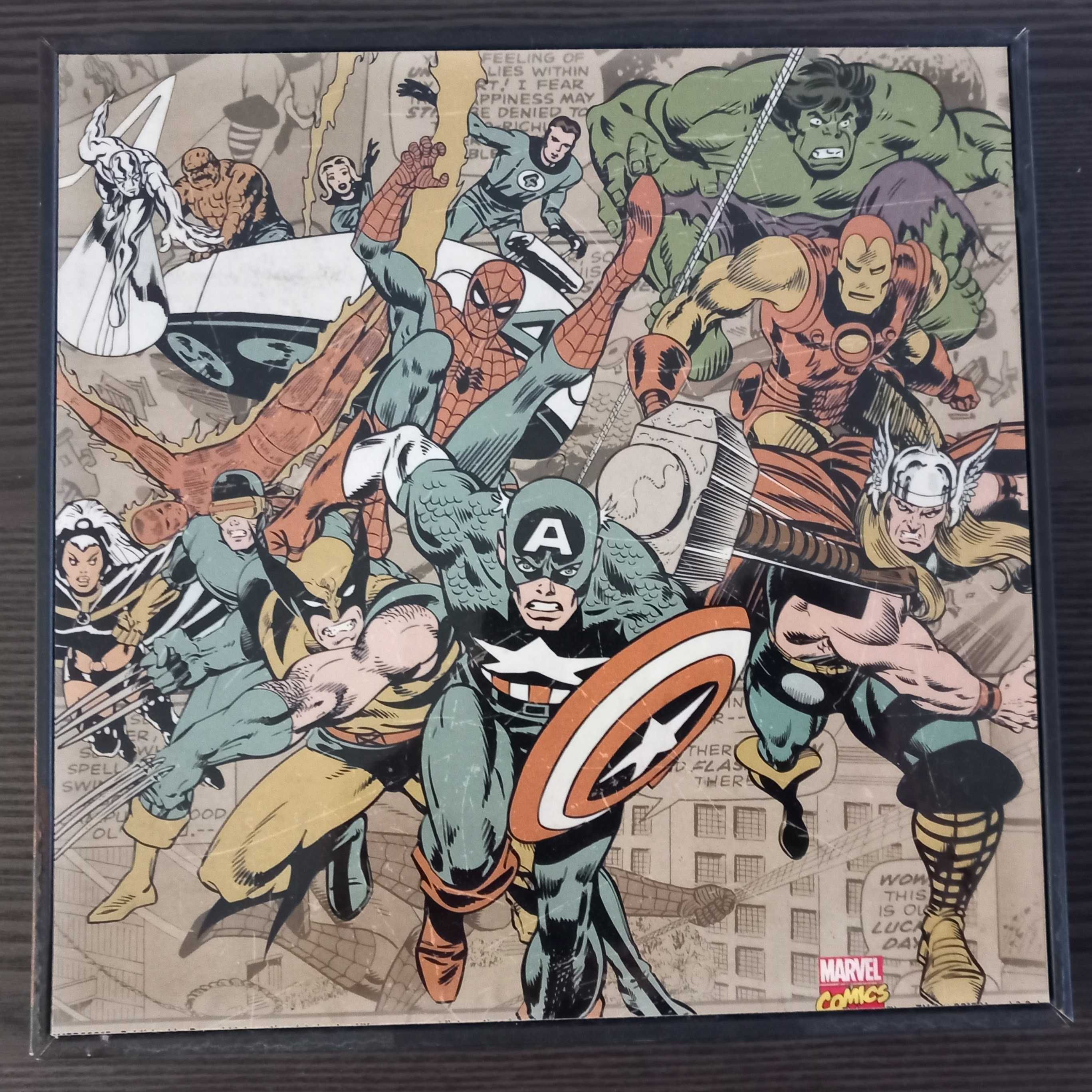 Quadro Marvel Comics [Hulk Fantastic Four Thor Wolverine]