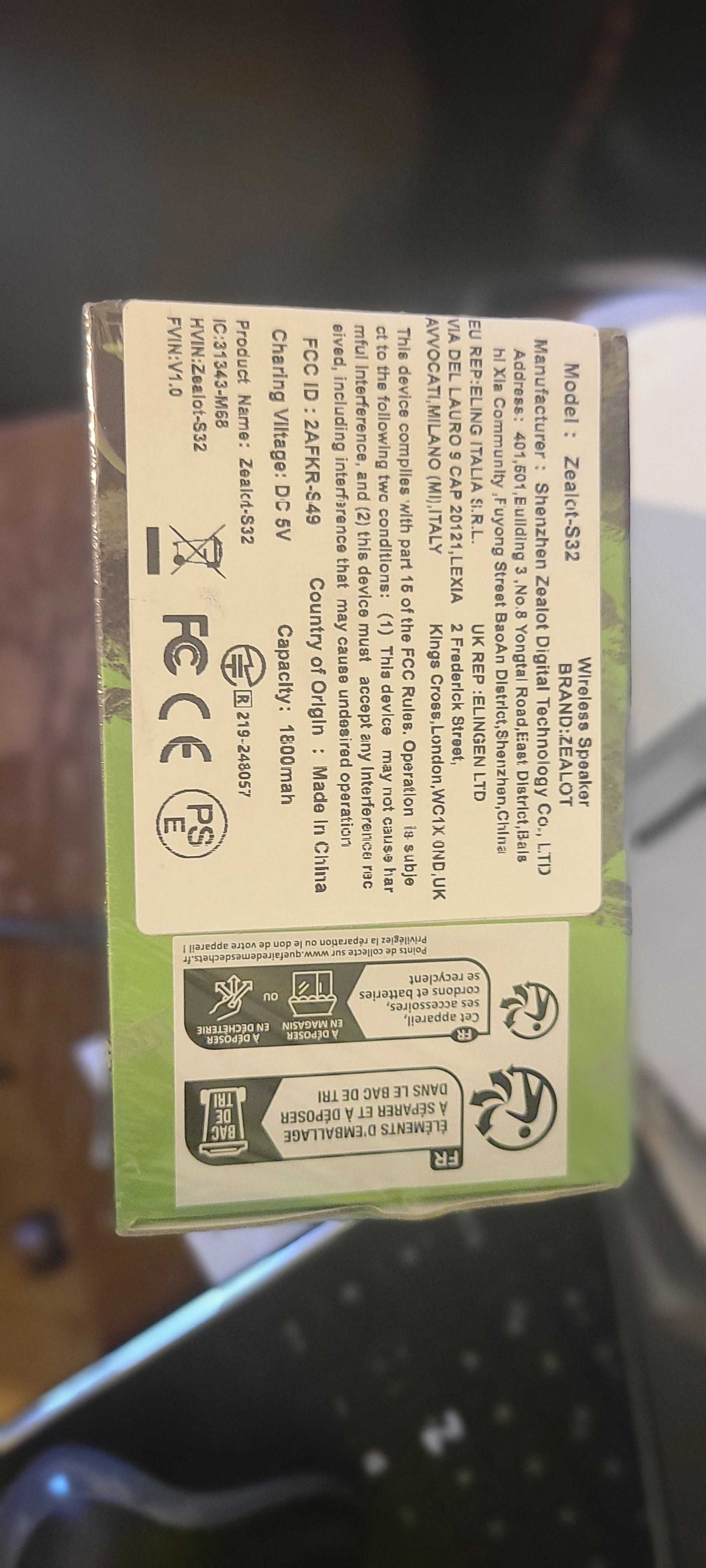 Głośnik Bluetooth, Zealot S32!