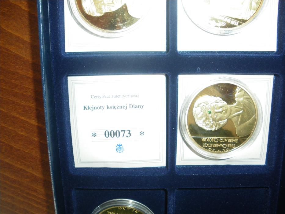 Kolekcja złotych medali "Klejnoty Księżnej Diany" z certyfikatem auten