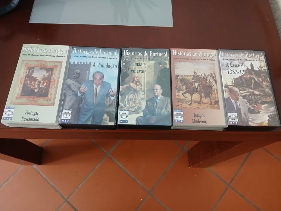 Cinco cassetes vhs historia de portugal