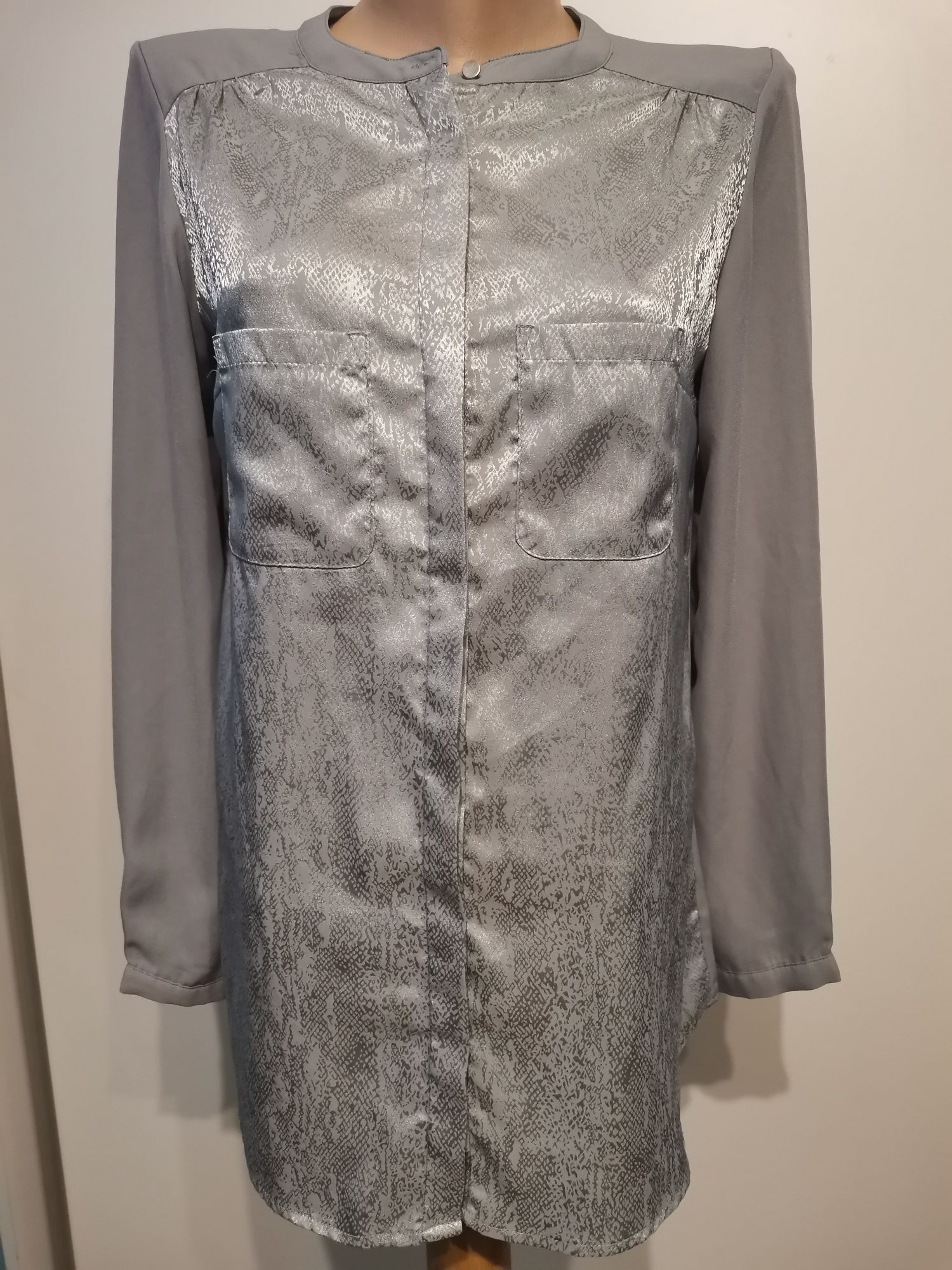 Elegancka bluzka damska Mohito rozm 36, odcienie szarości, praca,biuro