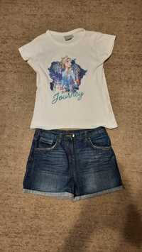 Джинсові шорти та футболка на дівчинку
