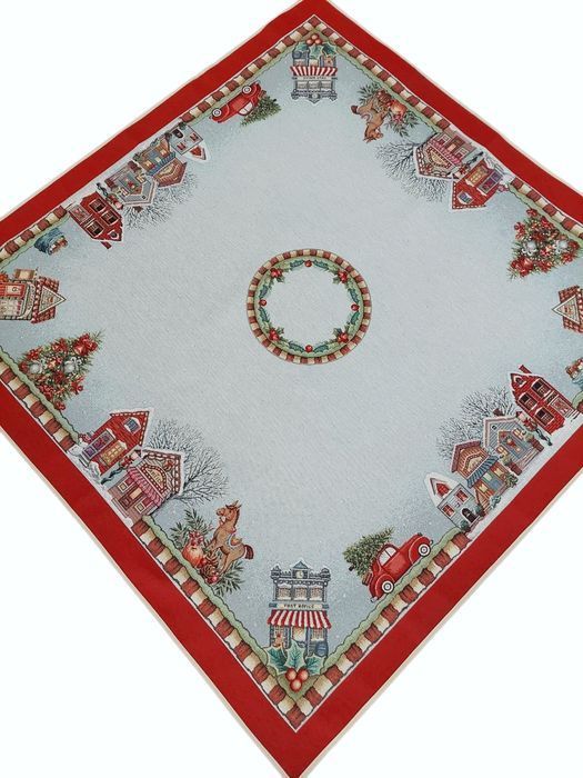 Obrus świąteczny gobelinowy 100x100 cm 1263