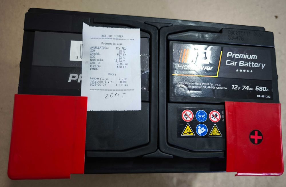 Akumulator Regenerowany 74Ah 680A 70Ah 77Ah 72Ah
