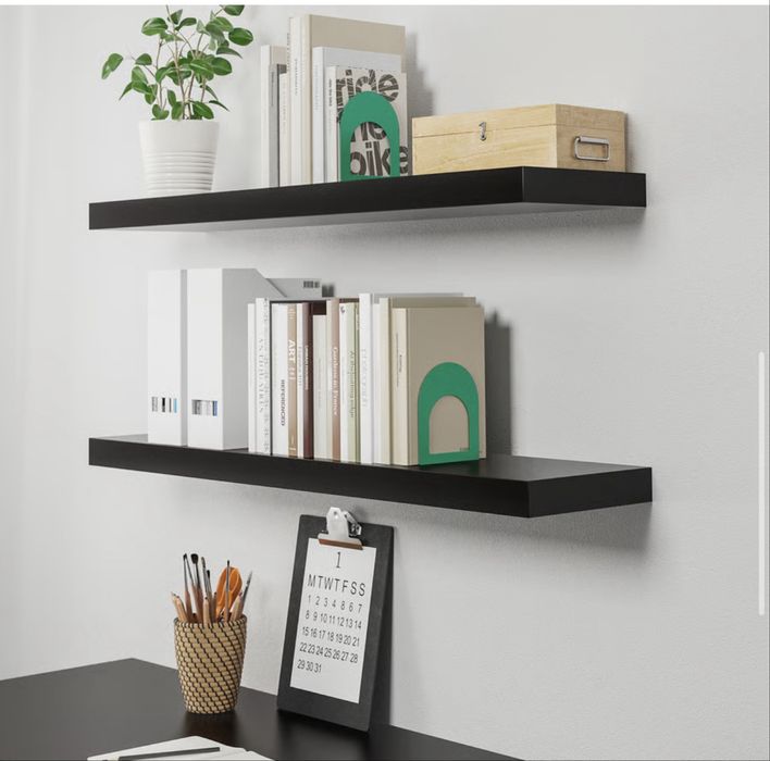 Lack Prateleira parede Preta 110x26 cm