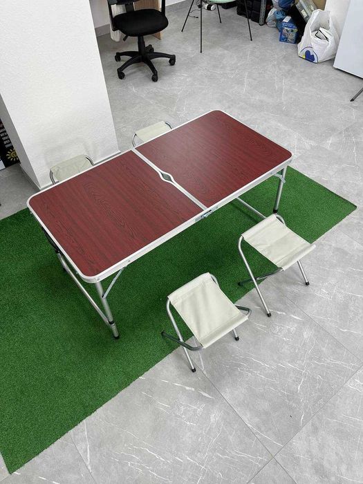 Розкладний СТІЛ зі стульчиками! Походный СТОЛ + 4 стула! Полный набор