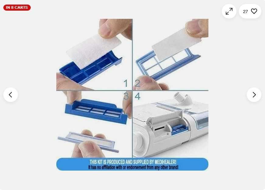 СPAP/СІПАП фільтер 26 комплектів для Philips Respironics