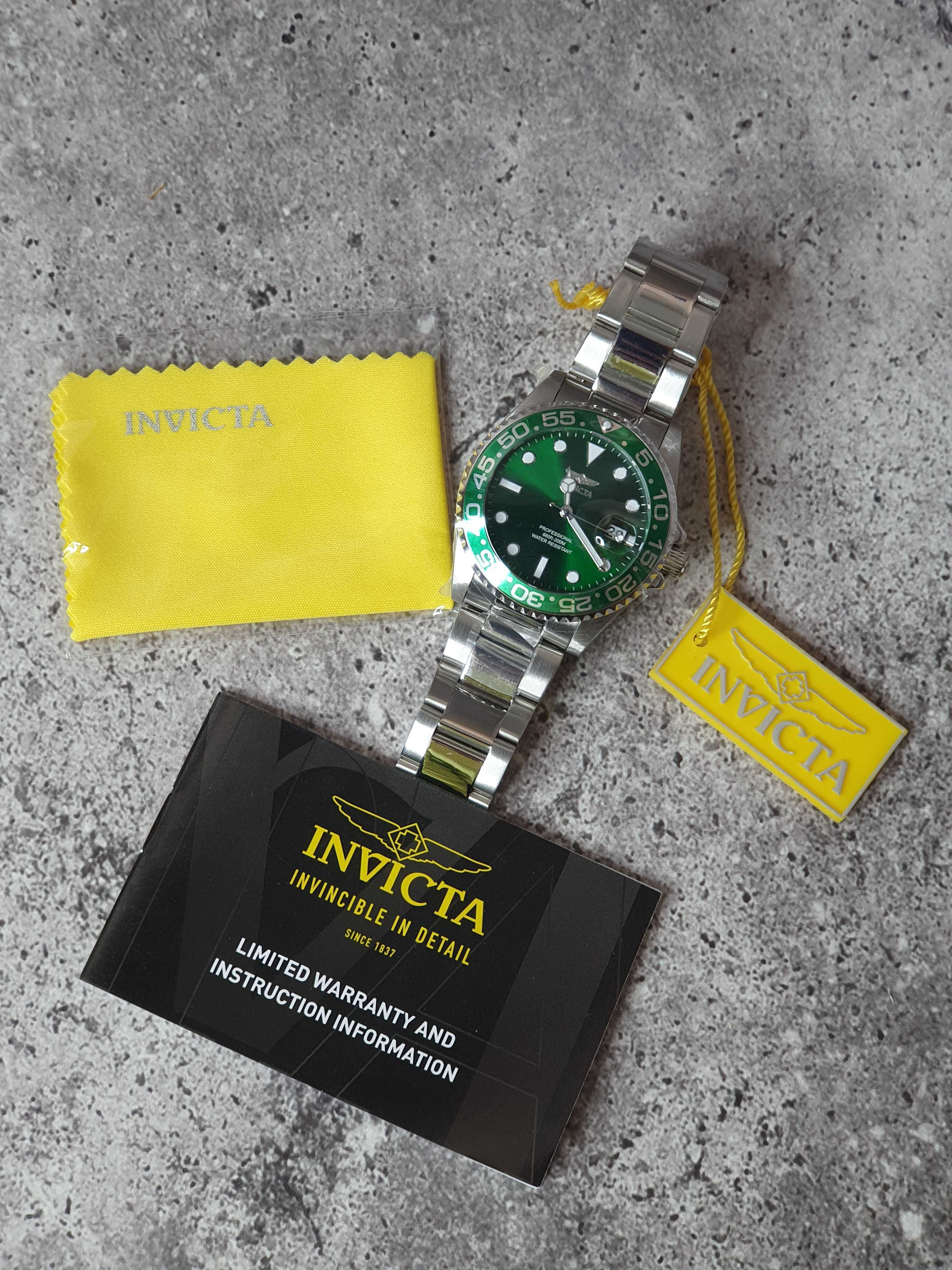 Оригінальні Кварцові Наручні Годинники INVICTA Pro Diver Quartz Green