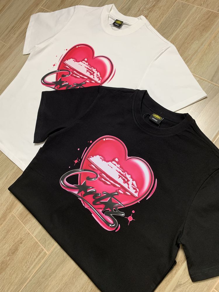 Corteiz Alcatraz Heart Tee (Black / White) (Koszulka)