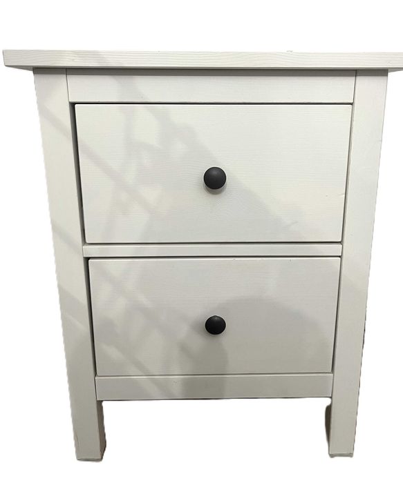 IKEA HEMNES Komoda, 2 szuflady, biała bejca, 54x66 cm