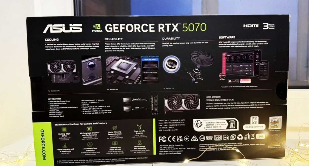 RTX 5070 12GB GDDR7 Dual OC Asus