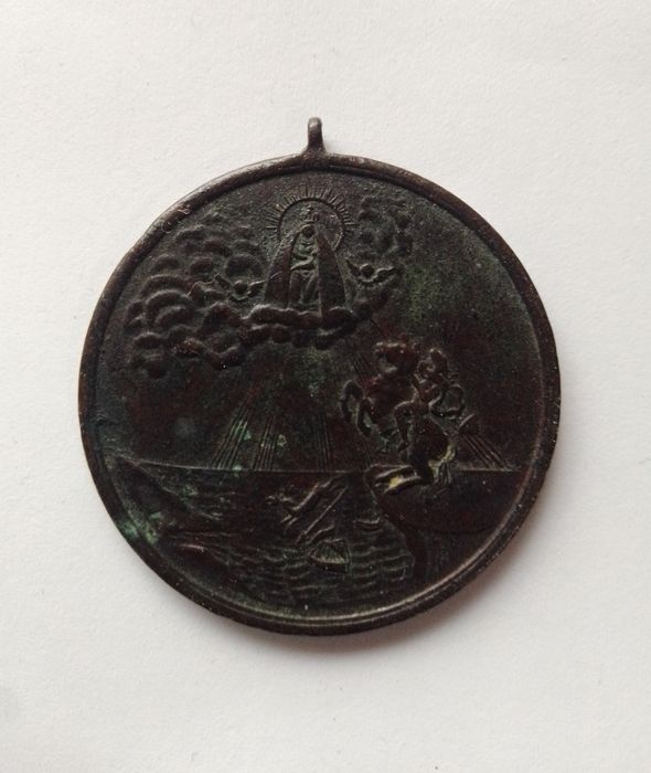 Medalha Cobre 1905 Rara recordação da Praia da Nazareth