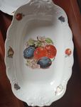 Półmisek w owoce Wawel Porcelana PRL oraz talerz