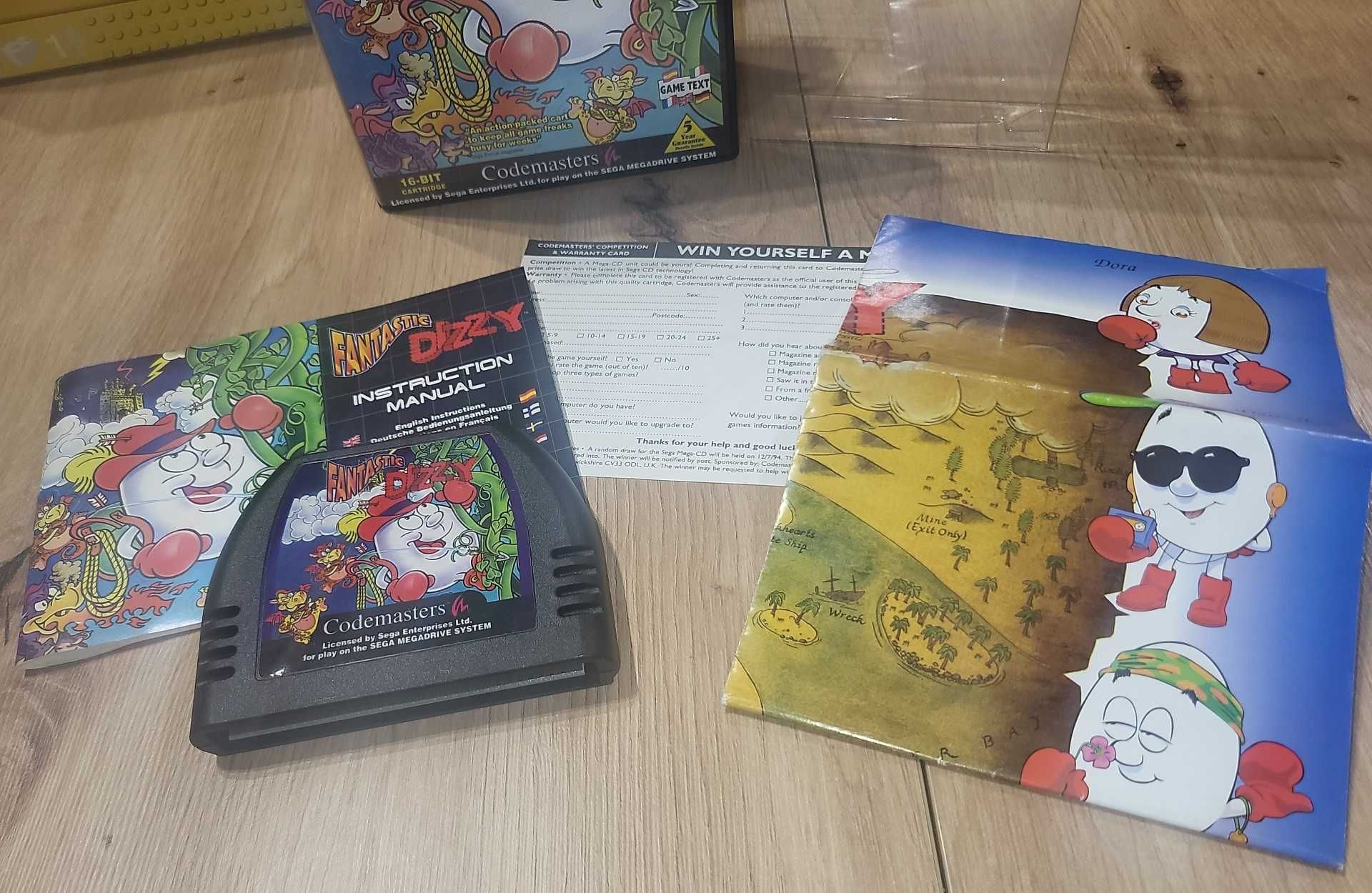 Gra Fantastic Dizzy - SEGA Mega Drive - BDB- stan Komplet +Mapa