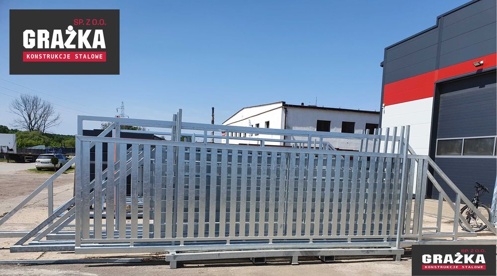 Brama przesuwna 4x1,12m profil pion. 80x20 ocynk+kolor PRODUCENT