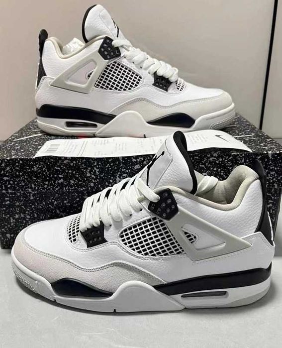 "Buty Mokasyny" Jordan_4_Retro_Military_Black rozmiar.41