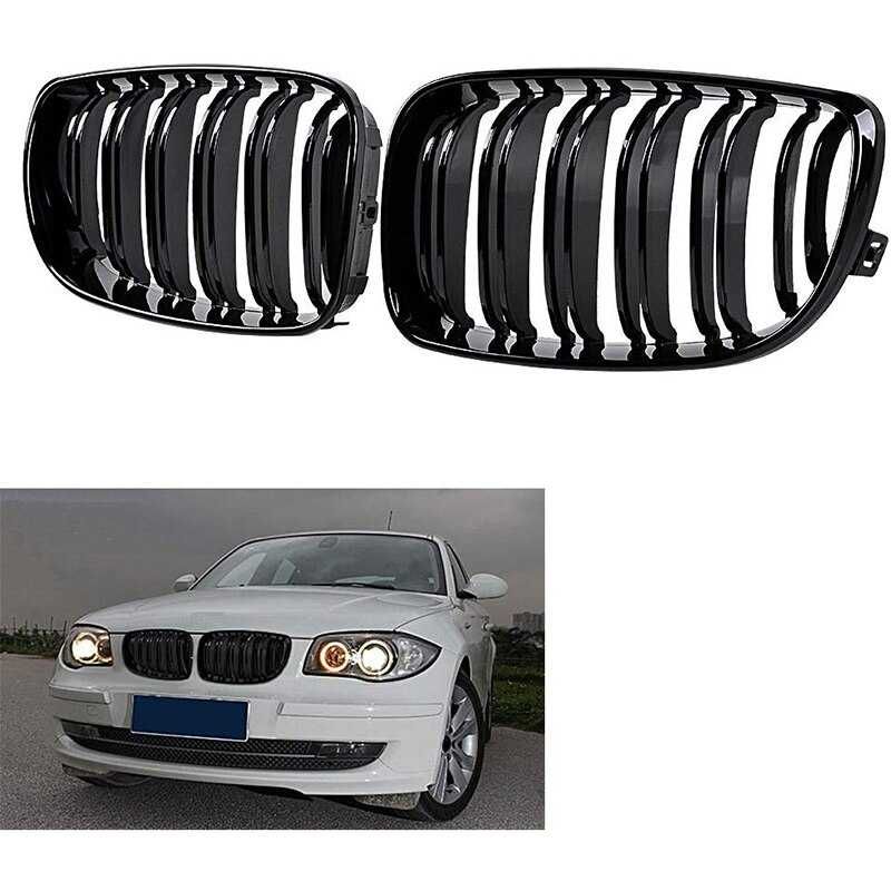 Grelhas Preto Brilho dupla Barra BMW série 1 E81 / E87 / E82 / E88