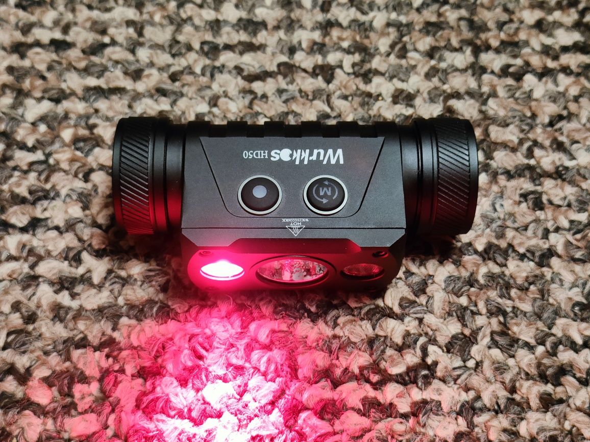 Wurkkos HD50 налобний ліхтар червоне світло XHP 50D рибалка вело