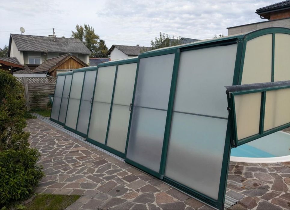 Zadaszenie basenu polrywa kopula 8,10x4,7x2,4