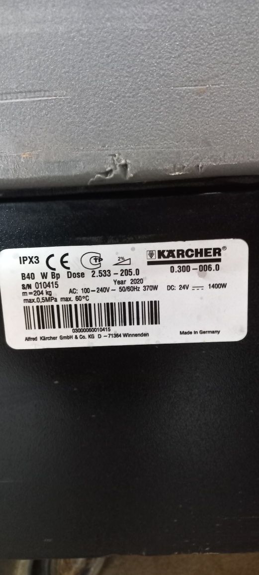 Szorowarka karcher B 40 w