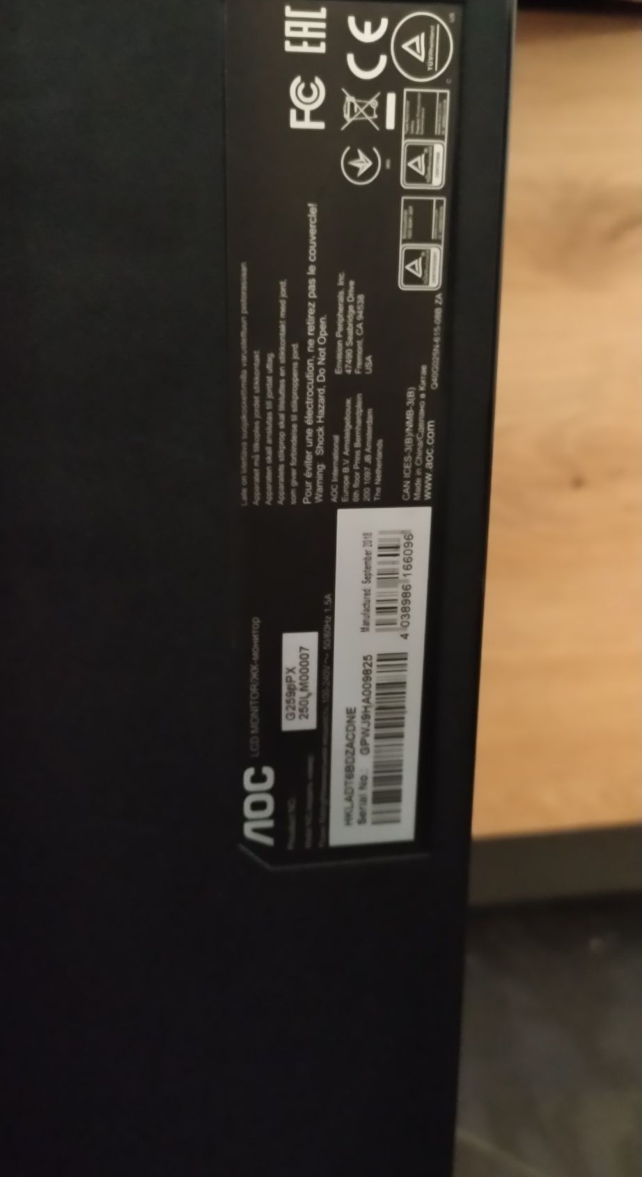 Monitor AOC 144HZ.      ( Ler descrição)