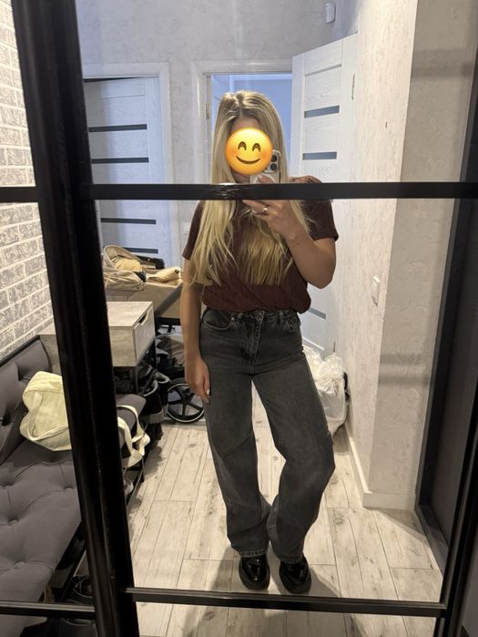 Сірі джинси прямого крою розмір  36